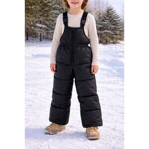 Jiamy Kid Black Snow Bib Pants Insulated Ski Snowboard Overalls Winter  Size 100
